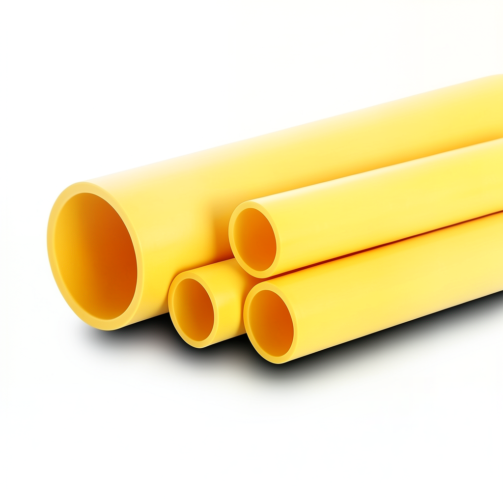 أنابيب HDPE PE 100 ضغط 6 بار قطر خارجي 315 مم سمك 17.9 مم لون أصفر