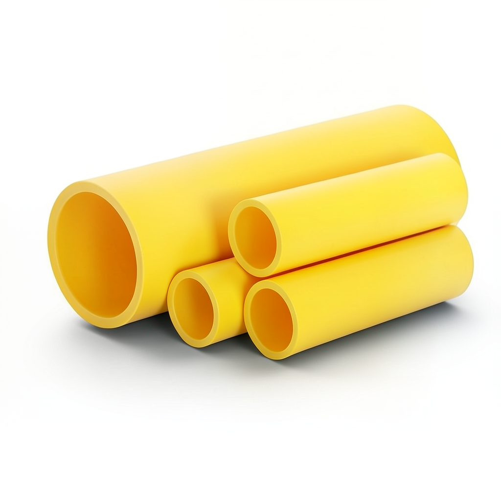 أنابيب HDPE الراجحي PE 100 ضغط 10 بار قطر خارجي 140 مم سمك 12.7 مم لون أصفر