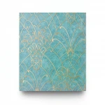 Italian Wall Covering, Size 10 m x 0.73 m, Turquoise Color, Model 26050