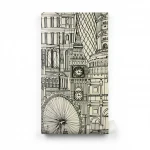 Youth and children wallpaper, light beige and black color, length 10 m, width 0.53 m, model 50308 