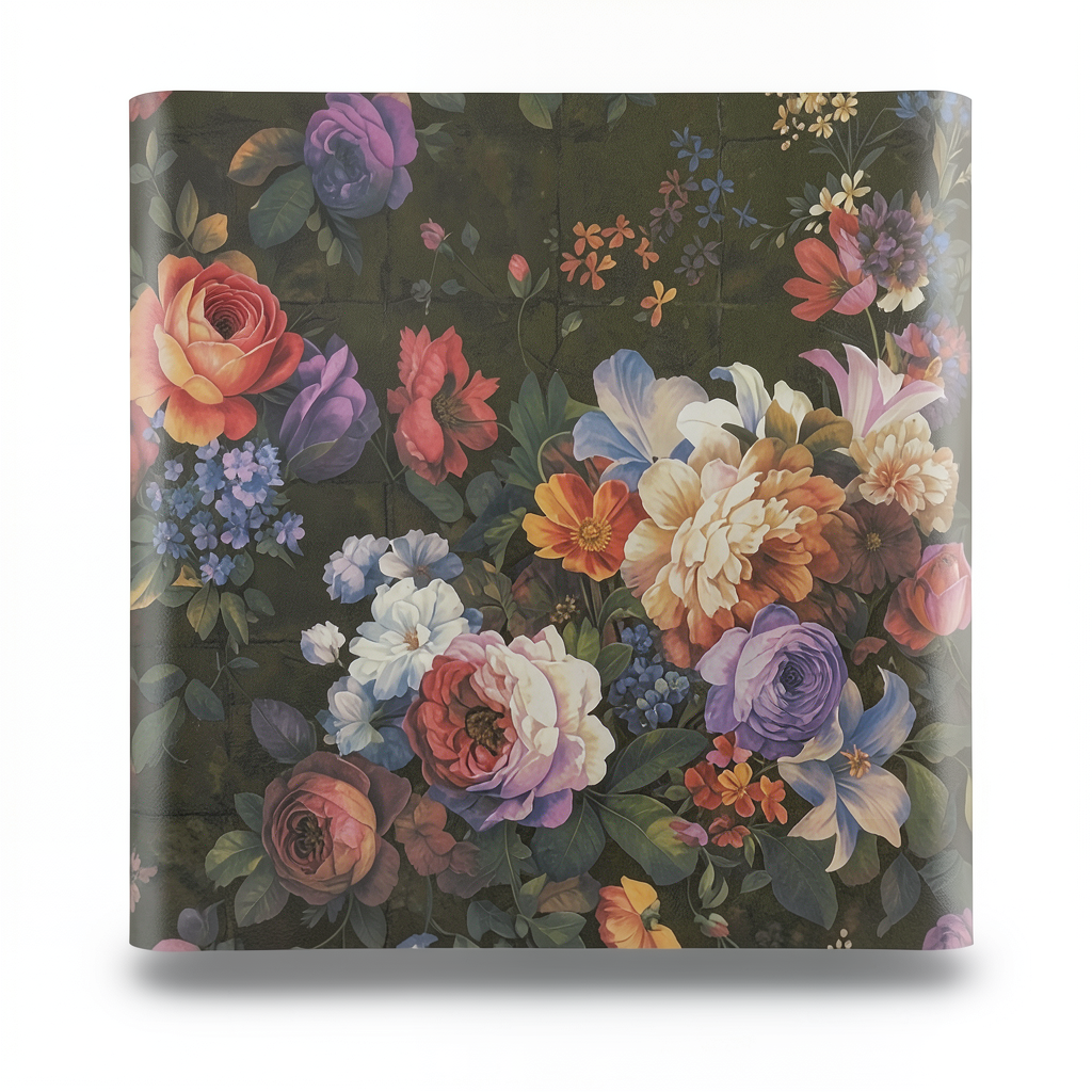 Italian Wallpaper 10m x 0.73m Multicolored Floral Design, Model 24054