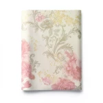 Italian Wallpaper Floral Design 10m x 0.73m Beige with Pink