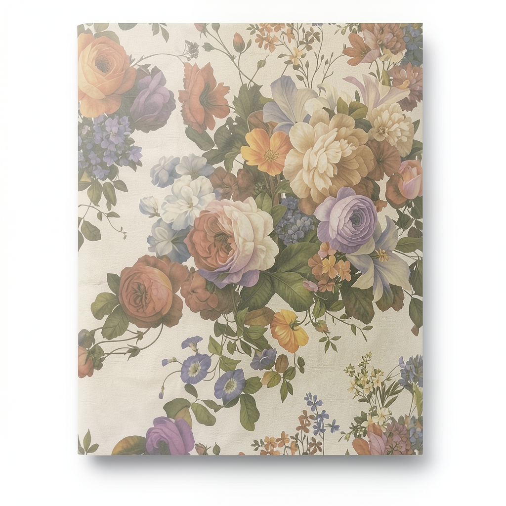 Italian Wall Decoration Floral Wallpaper 10m x 0.73m Beige