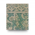 Italian Wall Decoration Size 10m×1.06m, Green with Beige Color, Model 85072