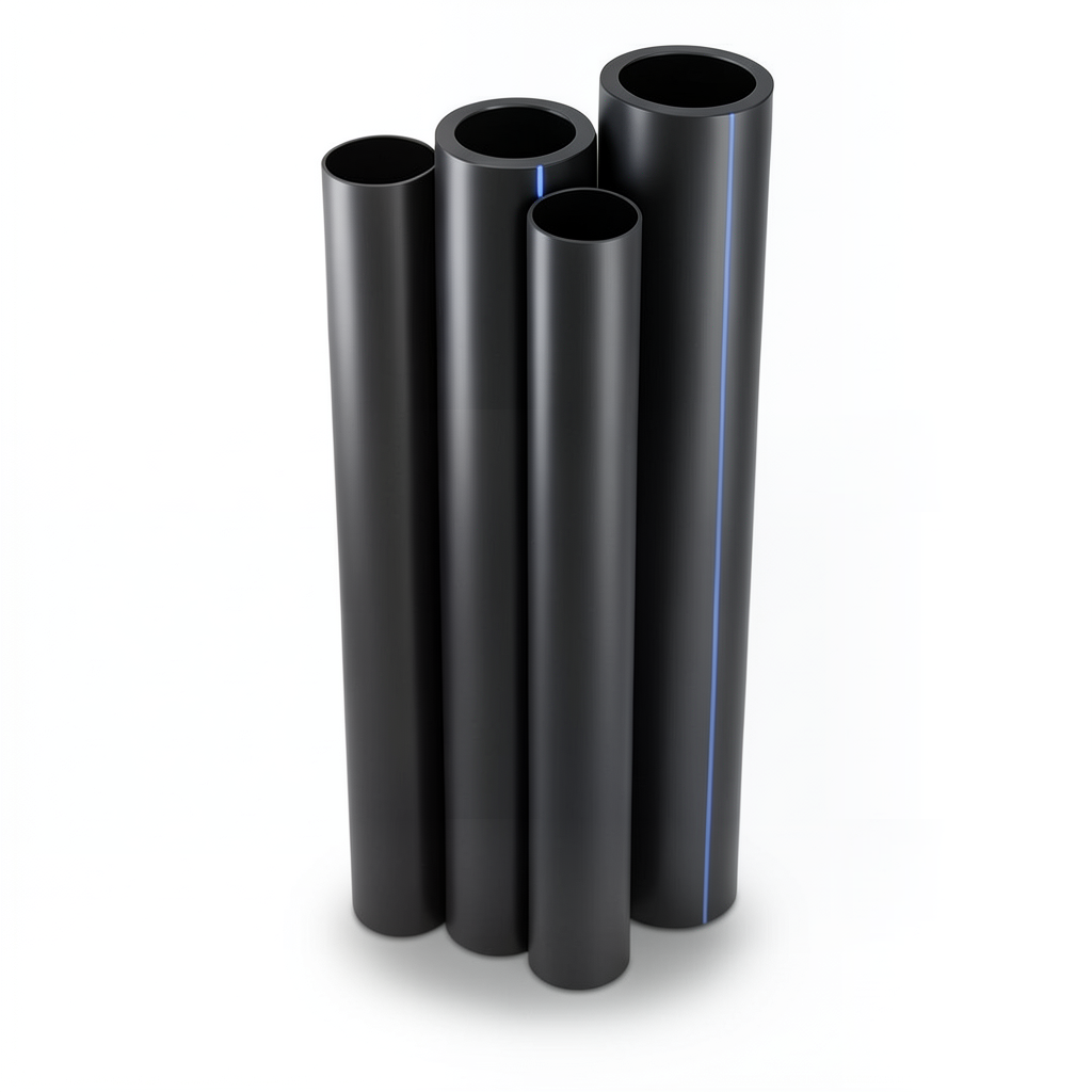 مواسير HDPE PE 100 ضغط 10 بار قطر خارجي 160 مم سمك 14.6 مم لون أسود