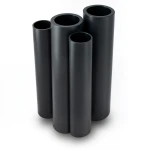 مواسير HDPE بولي ايثيلين عالي الكثافة PE 100 ضغط 6 بار قطر خارجي 225 مم سمك 12.8 مم لون أسود