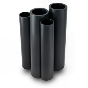 مواسير HDPE بولي ايثيلين عالي الكثافة PE 100 ضغط 6 بار قطر خارجي 225 مم سمك 12.8 مم لون أسود