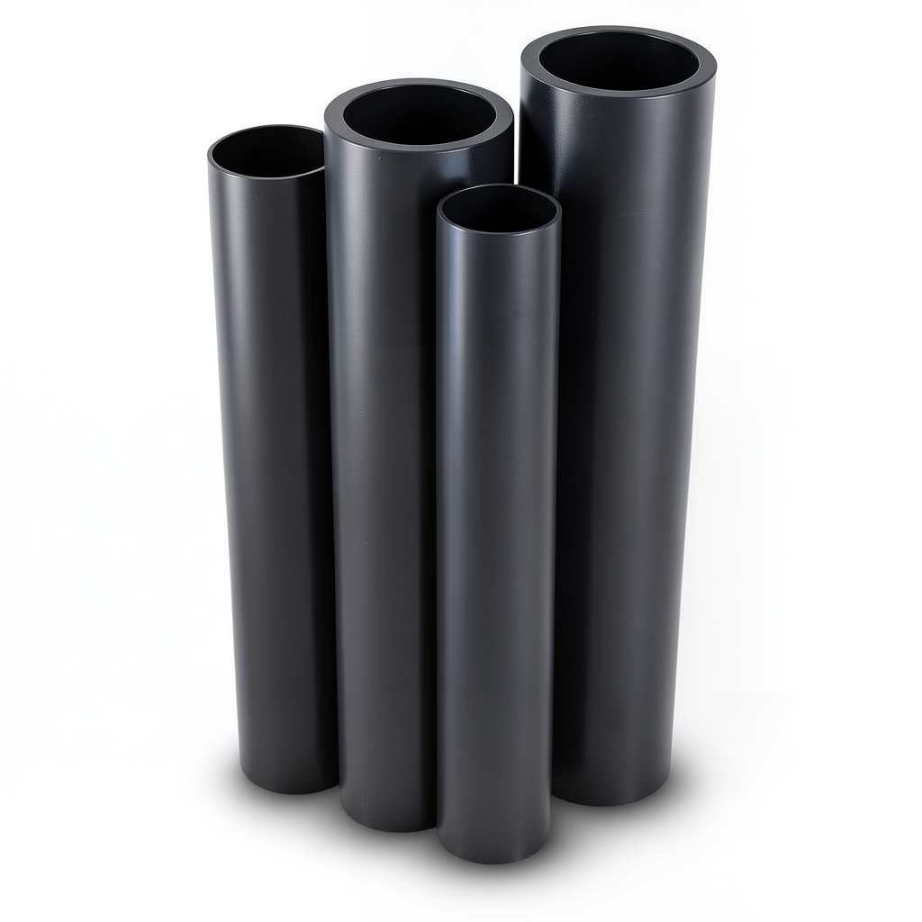 مواسير HDPE PE 80 ضغط 8 بار قطر خارجي 160 مم سمك 14.6 مم لون أسود