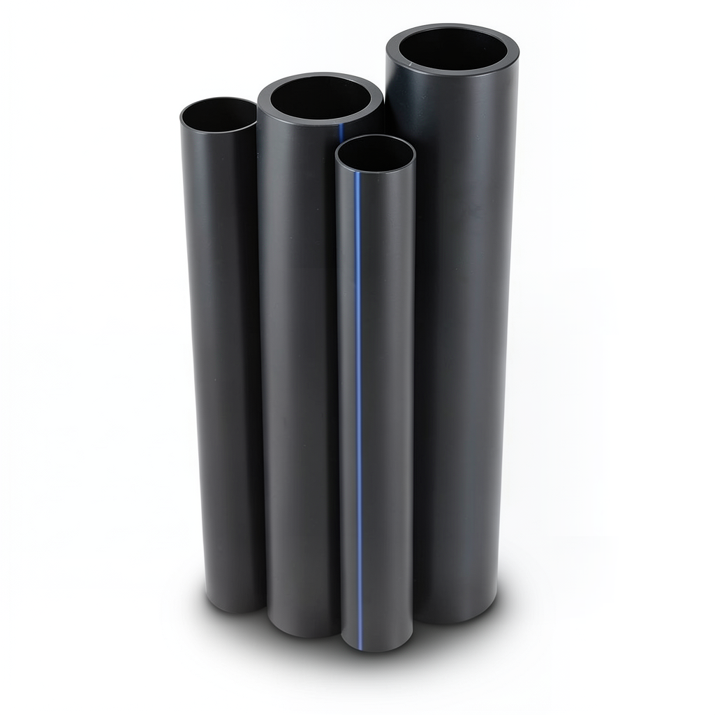 مواسير HDPE PE 100 ضغط 6 بار قطر 250 مم سمك 14.2 مم لون أسود