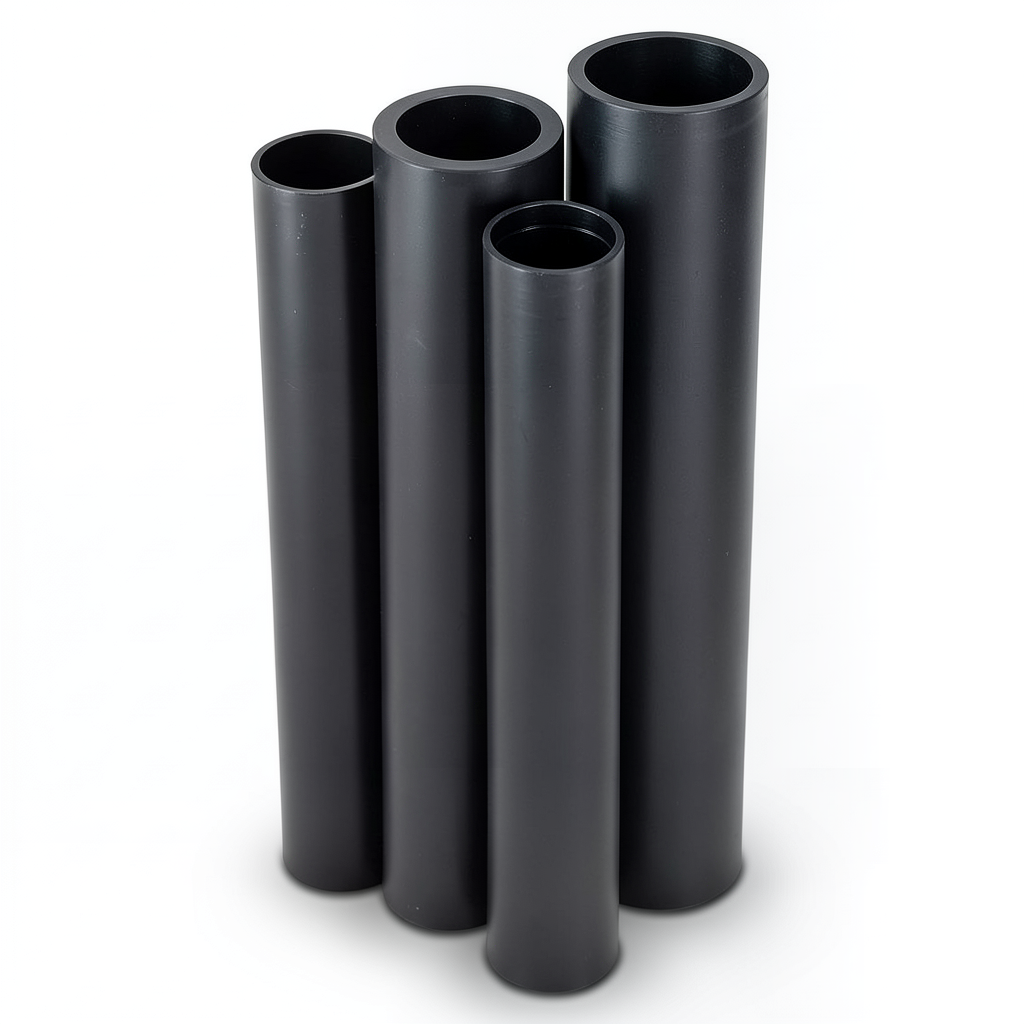 مواسير HDPE PE 100 ضغط 6 بار قطر 280 مم سمك 15.9 مم لون أسود
