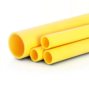 مواسير HDPE بولي ايثيلين عالي الكثافة PE 100 ضغط 10 بار قطر خارجي 180 مم سمك 16.4 مم لون أصفر
