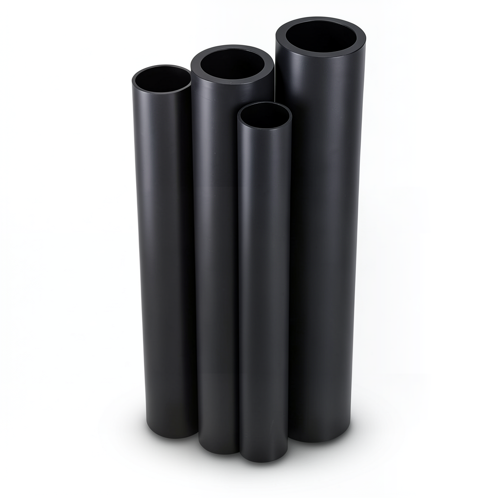 HDPE Pipes PE 80 Pressure 8 Bar Outside Diameter 180 mm Thickness 16.4 mm Black