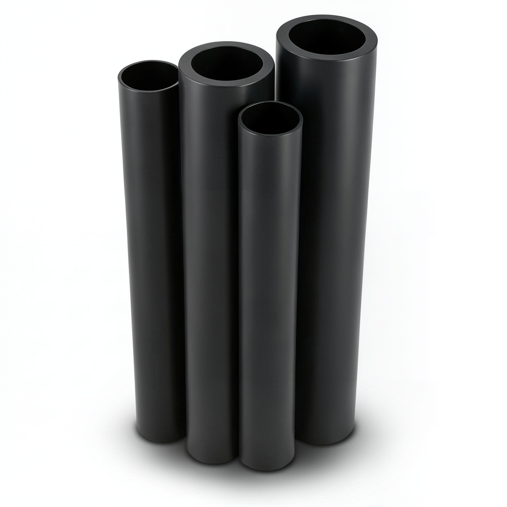 مواسير HDPE لبولي ايثيلين عالي الكثافة الراجحي PE 100 ضغط 6 بار قطر 560 مم سمك 31.9 مم أسود