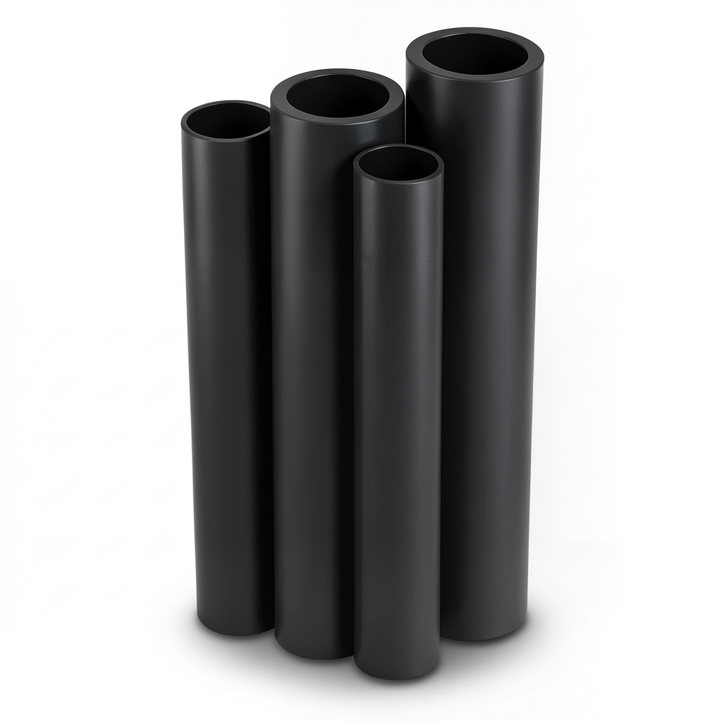 أنابيب HDPE PE 100 ضغط 6 بار قطر خارجي 630 مم سمك 35.8 مم لون أسود
