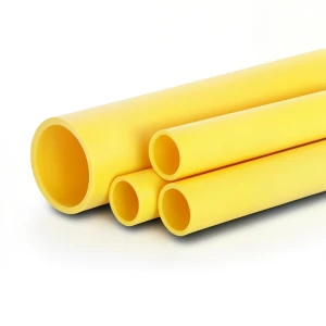 أنابيب HDPE PE 80 ضغط 4.8 بار قطر 180 مم سمك 10.3 مم لون أصفر