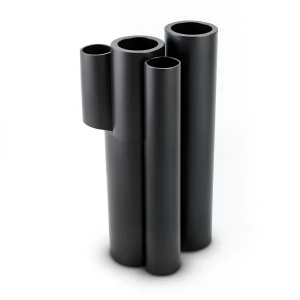أنابيب HDPE الراجحي PE 80 ضغط 8 بار قطر 140 مم سمك 12.7 مم لون أسود