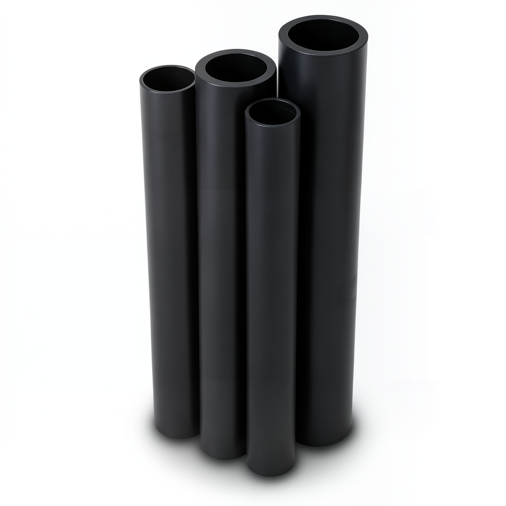 أنابيب HDPE الراجحي PE 80 ضغط 8 بار قطر 140 مم سمك 12.7 مم لون أسود