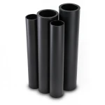 HDPE Pipes PE 100 Pressure 10 Bar 200 mm Diameter 18.2 mm Thickness Black