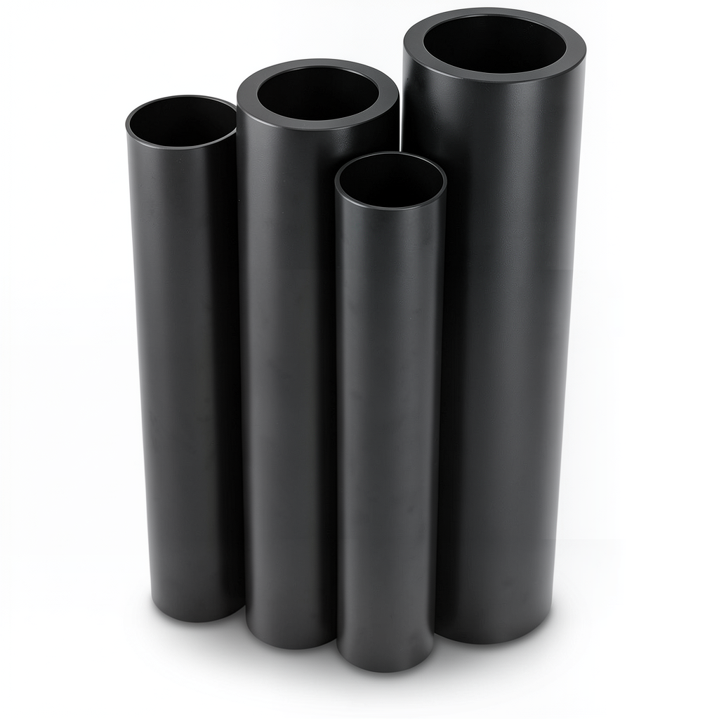 مواسير HDPE PE 80 ضغط 8 بار قطر 200 مم سمك 18.2 مم لون أسود