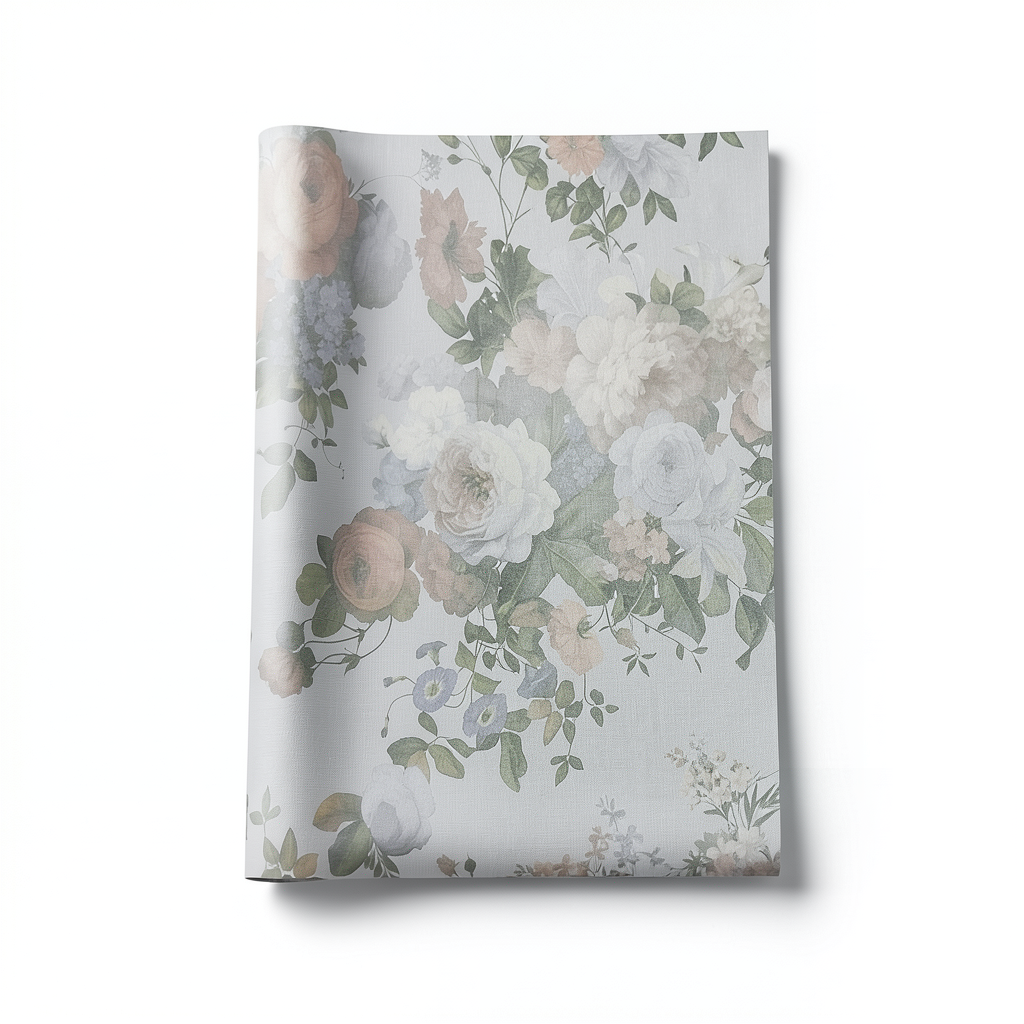 Italian Wallpaper 10m x 0.73m Light Grey, Model 24050