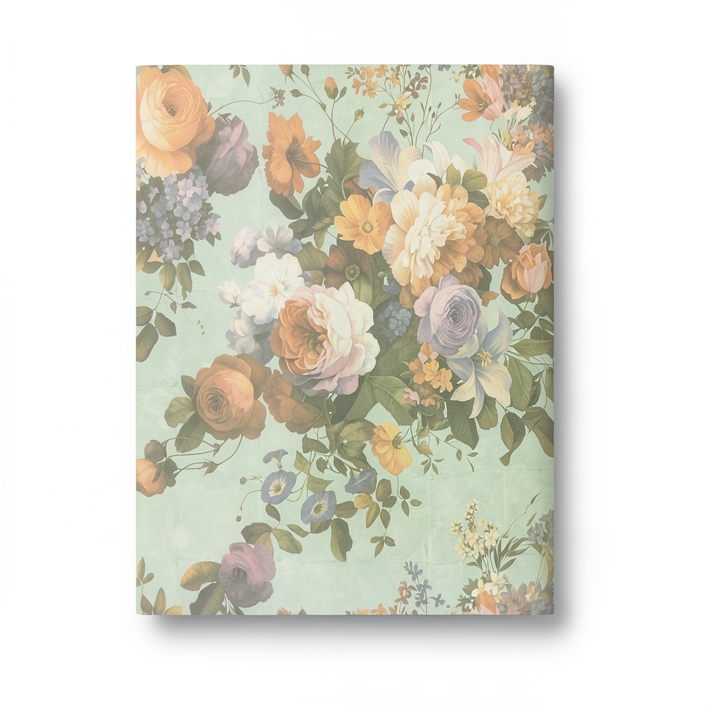 Italian Wall Covering Floral Design 10m×0.73m Light Green