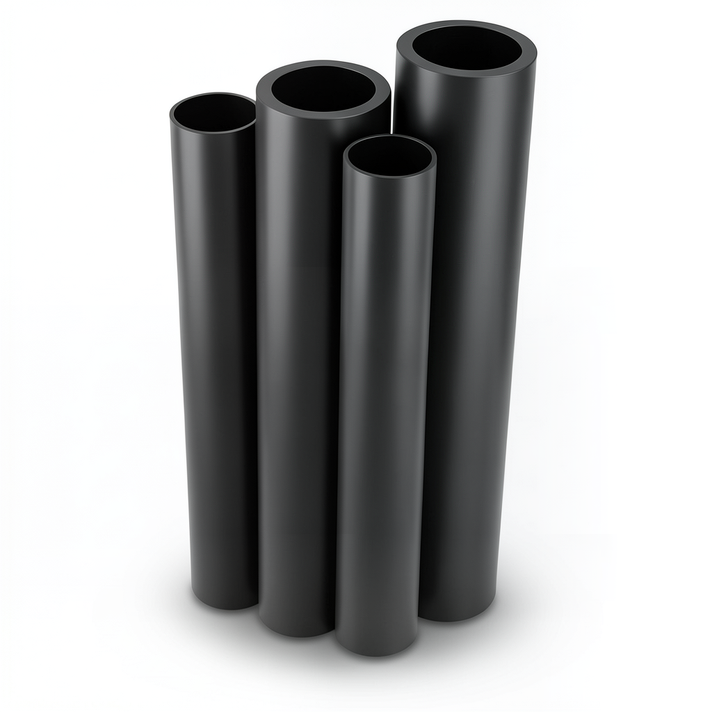 مواسير HDPE PE 100 ضغط 10 بار قطر خارجي 160 مم سمك 14.6 مم لون أسود