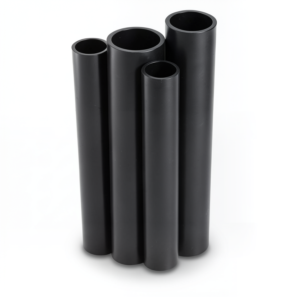 مواسير HDPE PE 80 ضغط 8 بار قطر خارجي 160 مم سمك 14.6 مم لون أسود