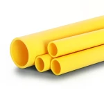 مواسير HDPE PE 80 ضغط 8 بار قطر خارجي 160 مم سمك 14.6 مم لون أصفر