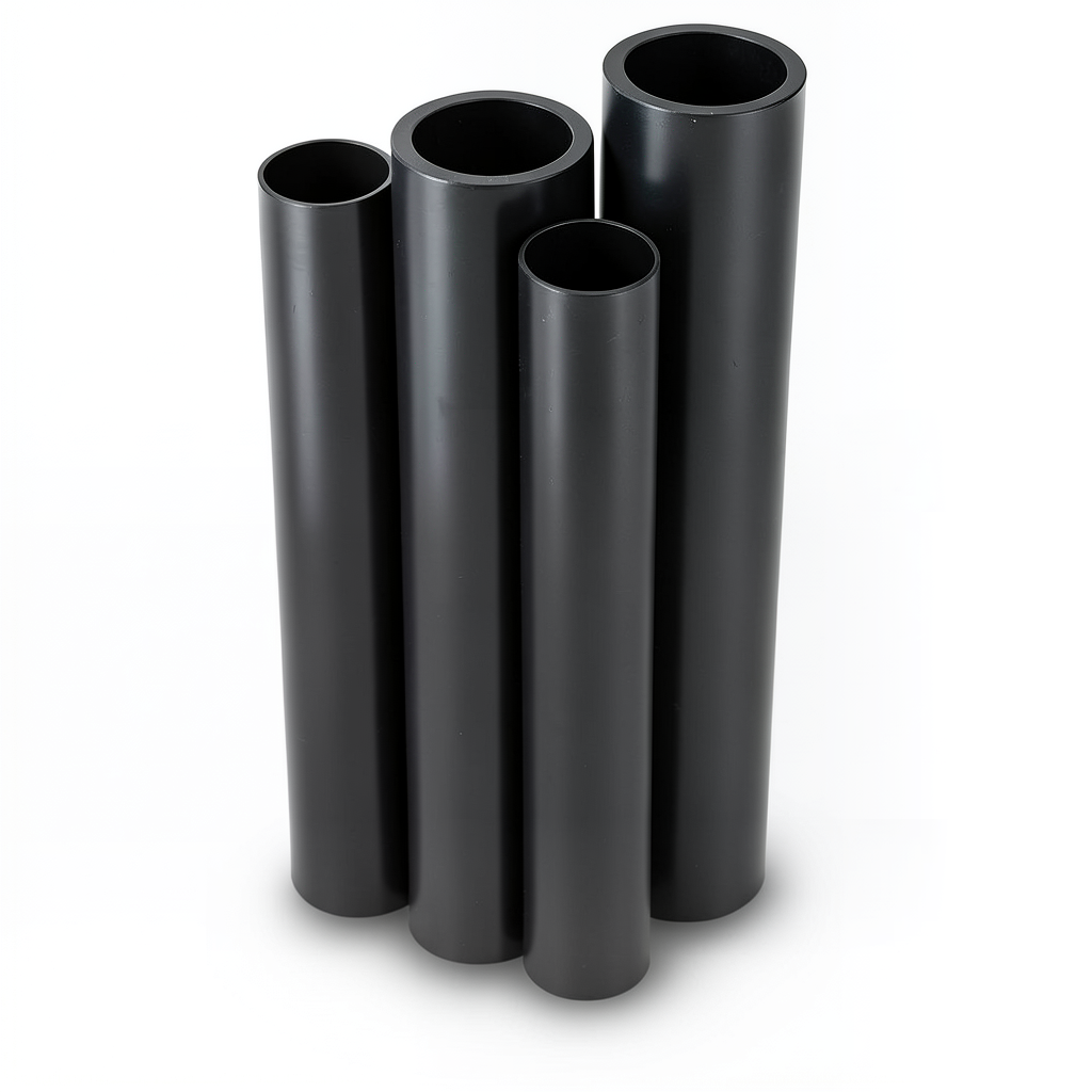 مواسير HDPE PE 80 ضغط 8 بار قطر خارجي 160 مم سمك 14.6 مم لون أسود
