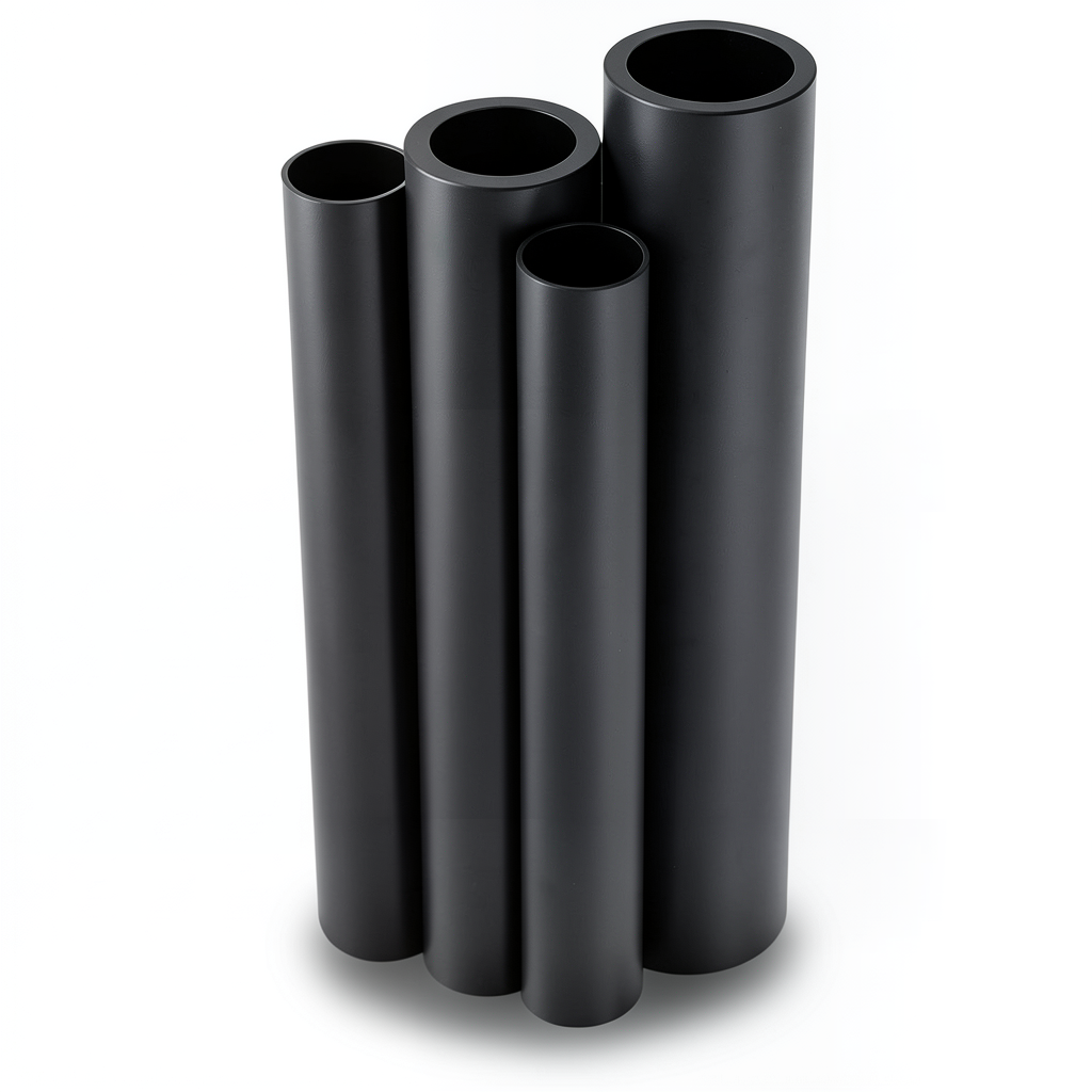 مواسير HDPE PE 80 ضغط 8 بار قطر خارجي 180 مم سمك 16.4 مم لون اسود