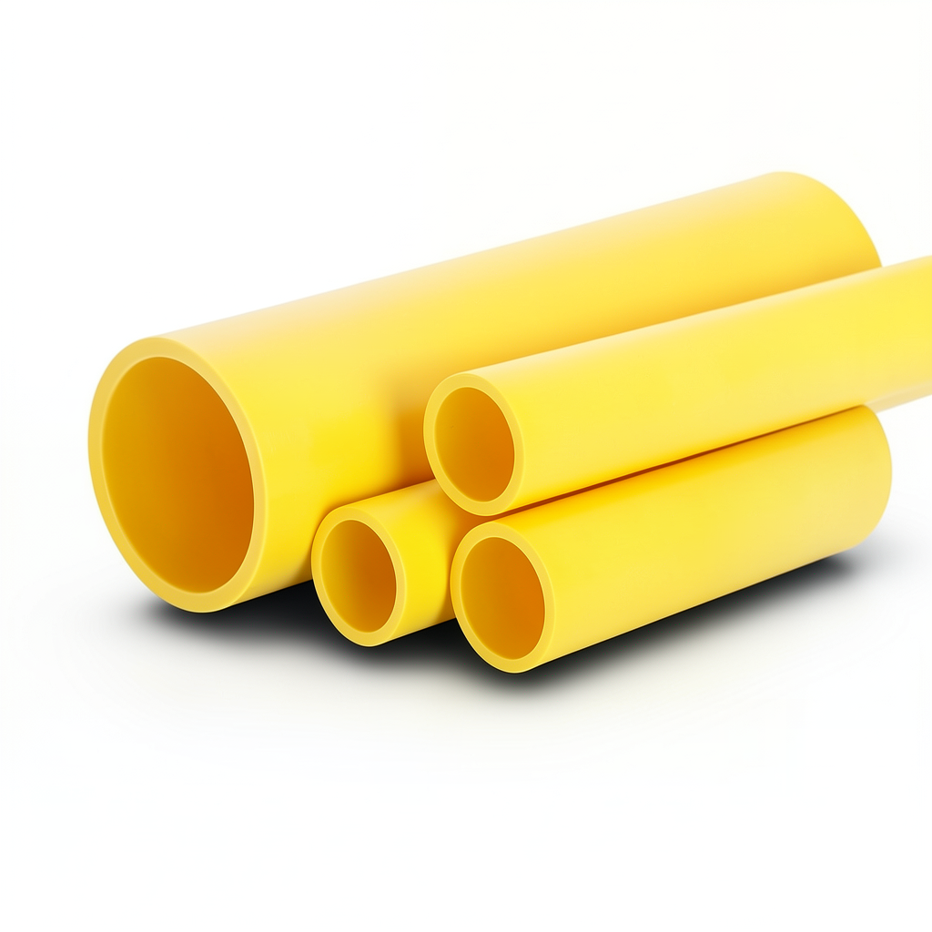 مواسير HDPE من الراجحي PE 80 ضغط 4.8 بار قطر خارجي 225 مم سمك 12.8 مم لون أصفر