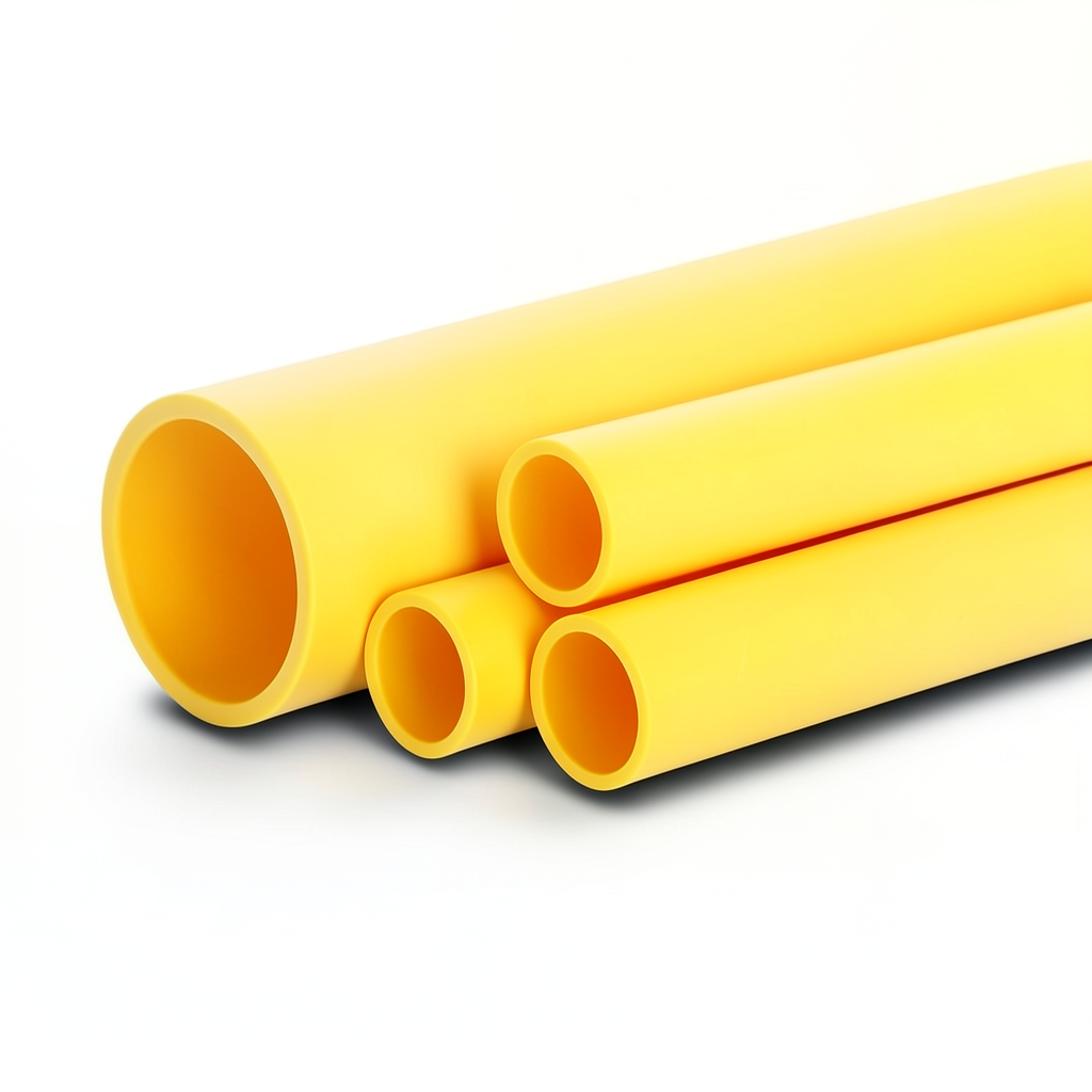 أنابيب HDPE الراجحي PE 80 ضغط 4.8 بار قطر 250 مم سمك 14.2 مم لون أصفر
