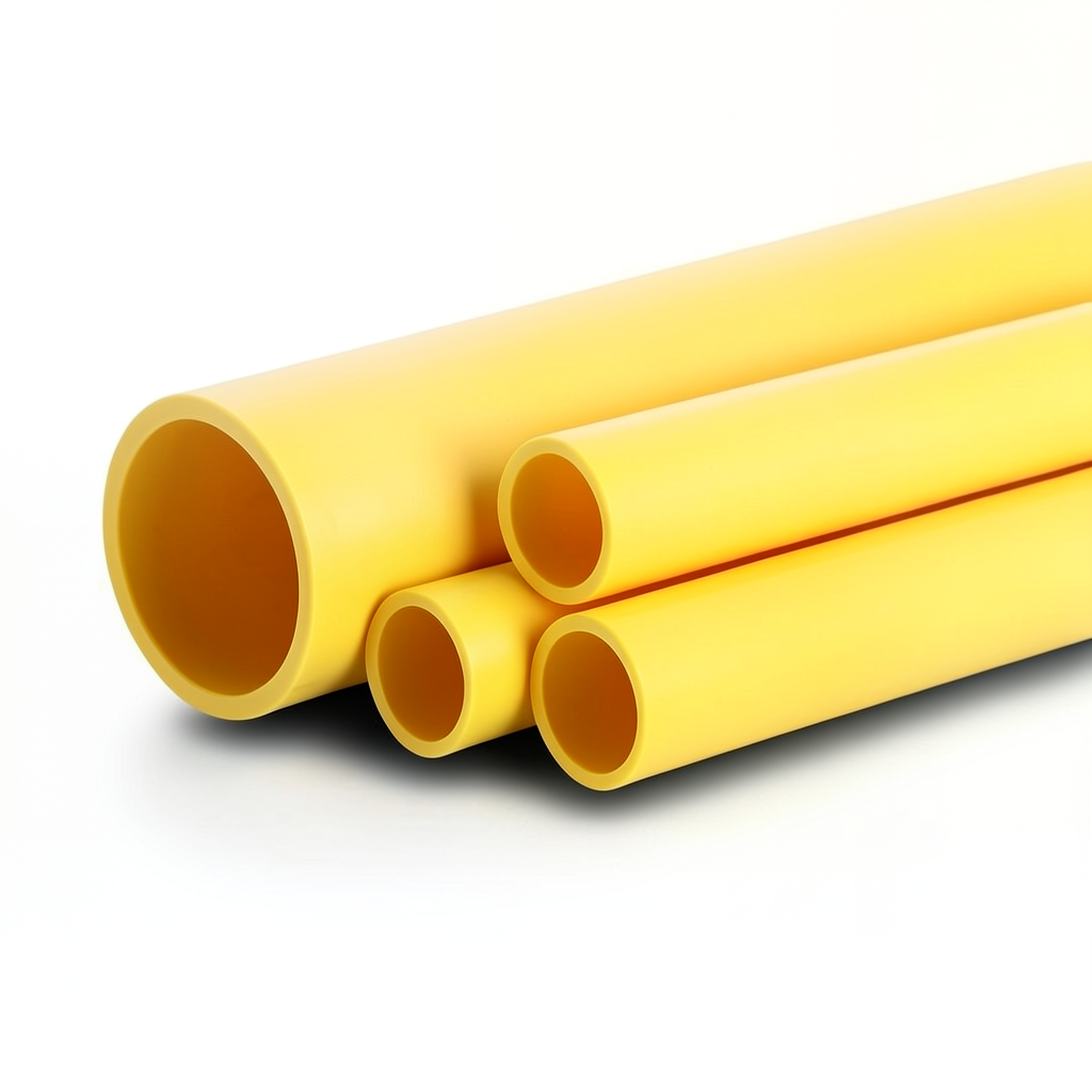 مواسير HDPE من الراجحي PE 80 ضغط 4.8 بار قطر خارجي 225 مم سمك 12.8 مم لون أصفر