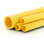 مواسير HDPE PE 100 ضغط 10 بار قطر 200 مم سمك 18.2 مم لون أصفر