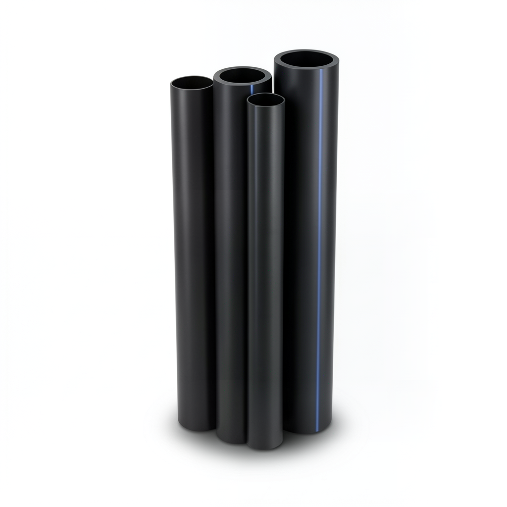 مواسير HDPE PE 100 ضغط 10 بار قطر 200 مم سمك 18.2 مم لون اسود