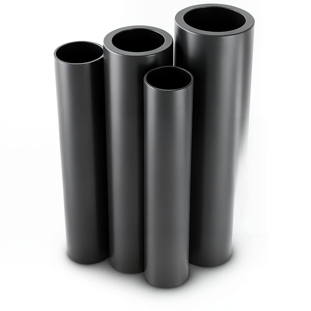مواسير HDPE PE 80 ضغط 8 بار قطر 200 مم سمك 18.2 مم لون أسود