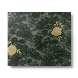 Italian Wall Covering Patterned, 10m x 0.73m, Dark Green