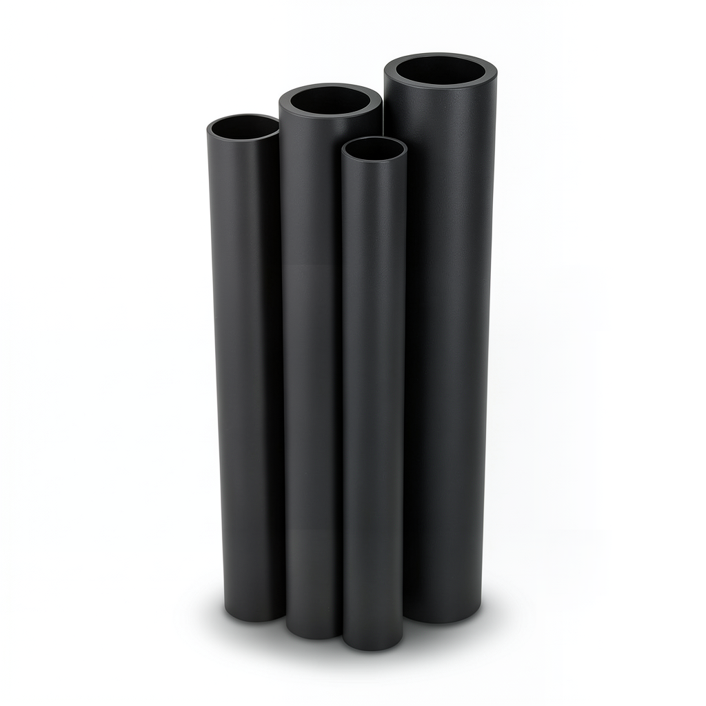 مواسير HDPE PE 80 ضغط 4.8 بار قطر خارجي 250 مم سمك 14.2 مم لون أسود