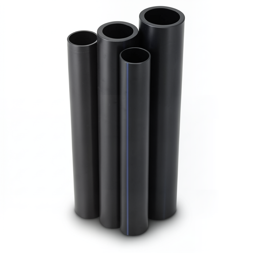 مواسير HDPE PE 80 ضغط 4.8 بار قطر خارجي 315 مم سمك 17.9 مم لون أسود