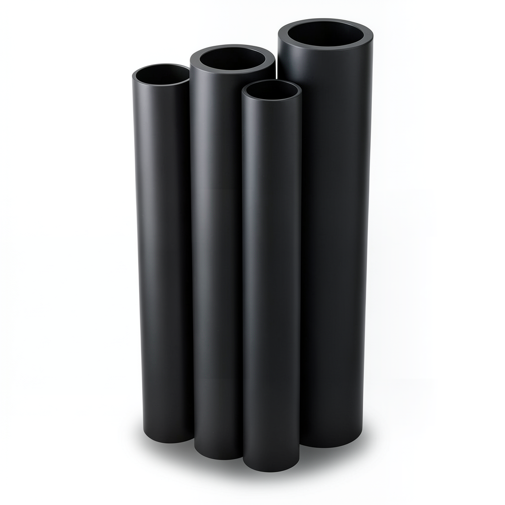 Al-Rajhi HDPE Pipes PE 80 Pressure 4.8 Bar 355 mm Diameter 20.2 mm Thickness Black
