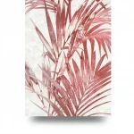 Leaf-patterned Wall Covering, Off white with reddish brown Color, Size 10m×1.06m, Model 5562 