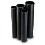 HDPE Pipes PE 100 Pressure 10 Bar 225 mm Diameter 20.5 mm Thickness Black