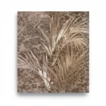Leaf-patterned Wall Cover,  Brown with Beige Color, Size 10m×1.06m, Model 5565 