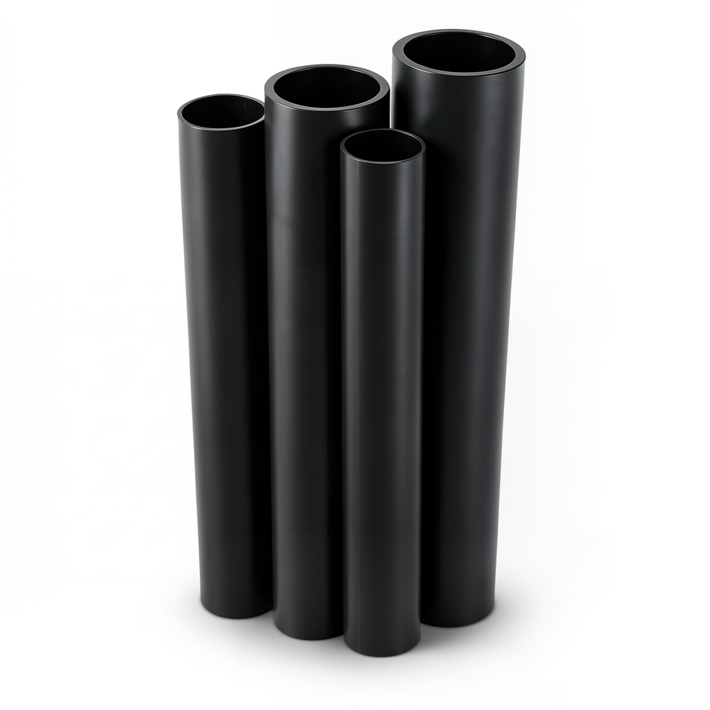 مواسير HDPE PE 80 ضغط 4.8 بار قطر خارجي 180 مم سمك 10.3 مم لون أسود