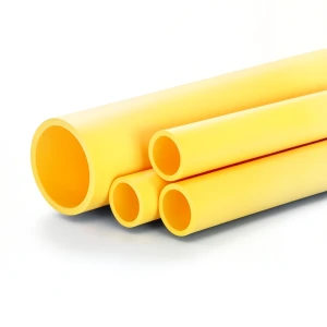 أنابيب HDPE PE 100 ضغط 10 بار قطر خارجي 225 مم سمك 20.5 مم لون أصفر