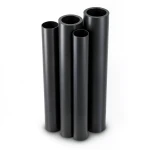 أنابيب HDPE PE 80 ضغط 8 بار قطر خارجي 225 مم سمك 20.5 مم لون أسود