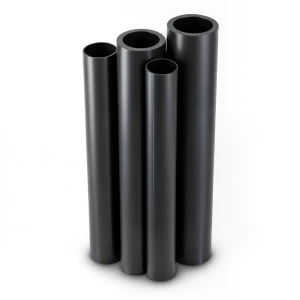 أنابيب HDPE PE 80 ضغط 8 بار قطر خارجي 225 مم سمك 20.5 مم لون أسود