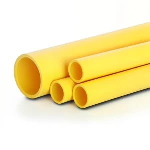 أنابيب HDPE PE 80 ضغط 8 بار قطر 225 مم سمك 20.5 مم لون أصفر