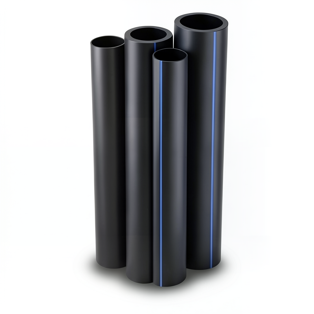 مواسير HDPE الراجحي PE 80 ضغط 4.8 بار قطر 225 مم سمك 12.8 مم لون أسود
