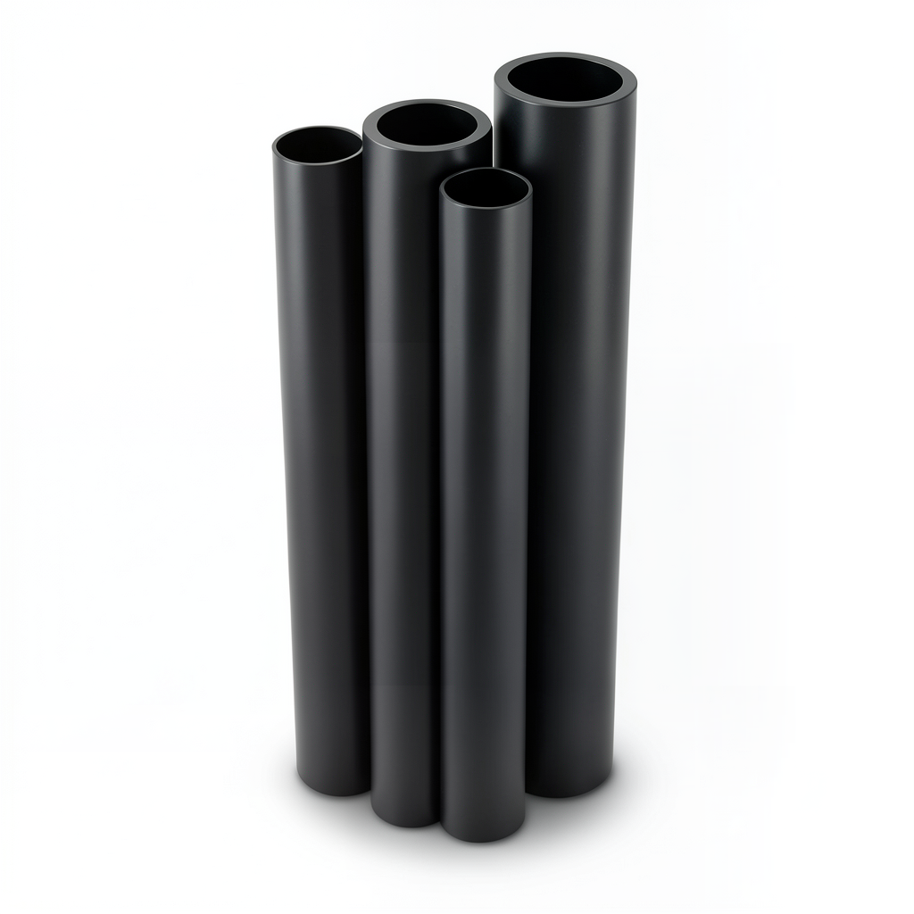 مواسير HDPE PE 80 ضغط 4.8 بار قطر خارجي 250 مم سمك 14.2 مم لون أسود